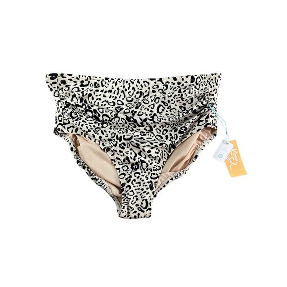 Kona Sol Swim Bottoms Womens X (14-16) Multicolor Animal Print High Waist NWT - Picture 1 of 11